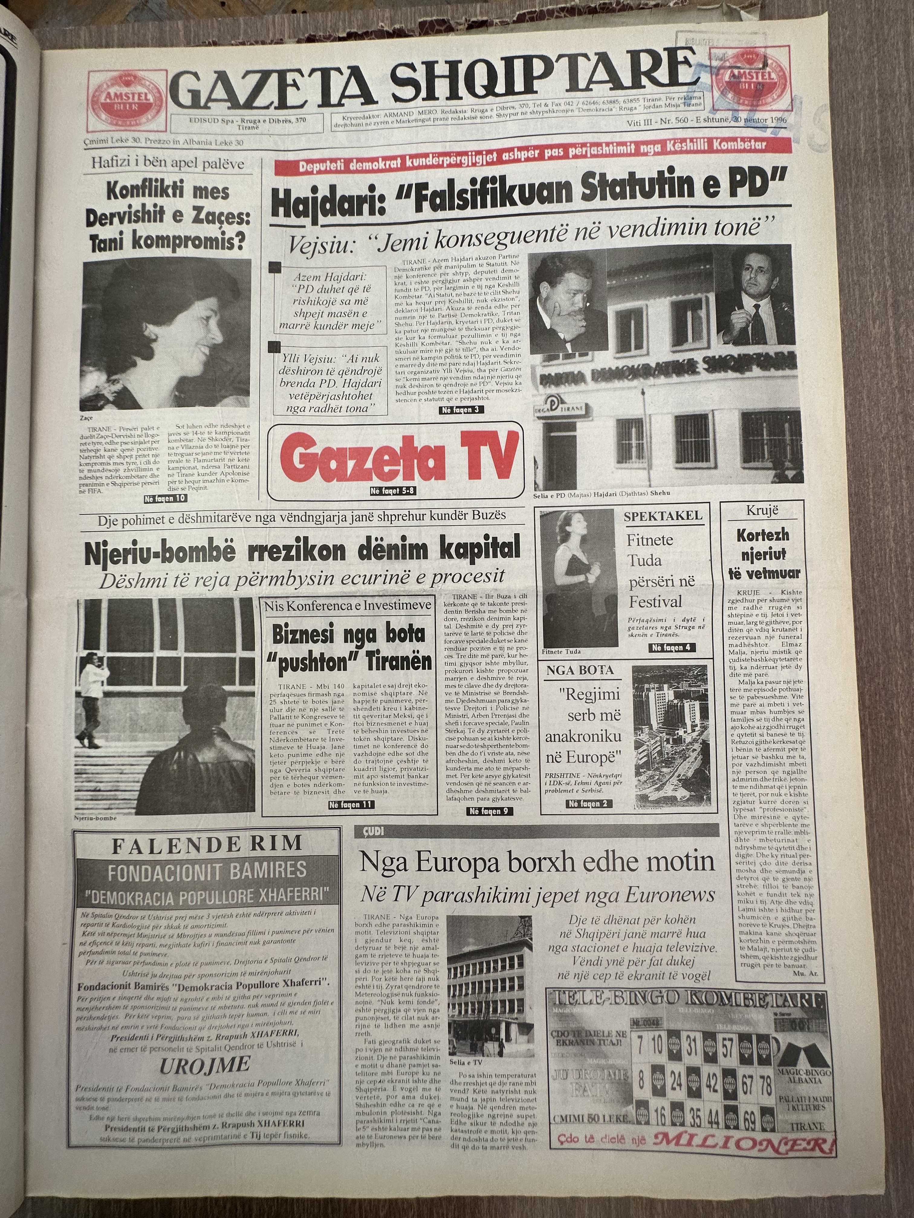 Gazeta Shqiptare 1996-03-30